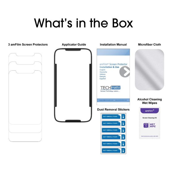 [3 Pack] iPhone 12 Pro Max Tempered Glass Screen Protector + Installation Tool - Picture 2 of 6